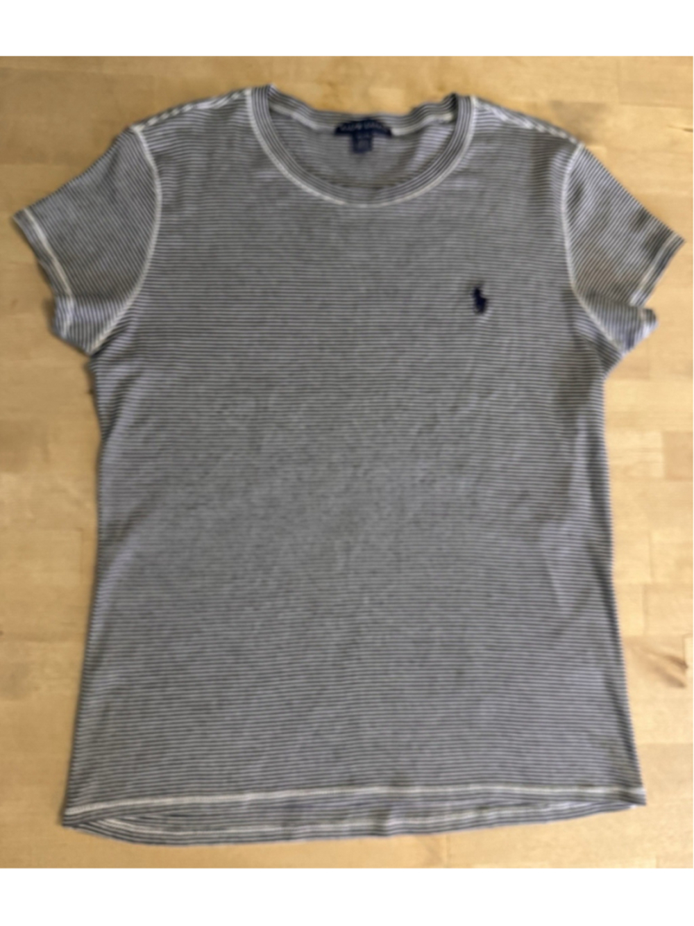 Ralph Lauren Navy Striped Crewneck Tee T-Shirt Top Cotton Short Sleeve XL